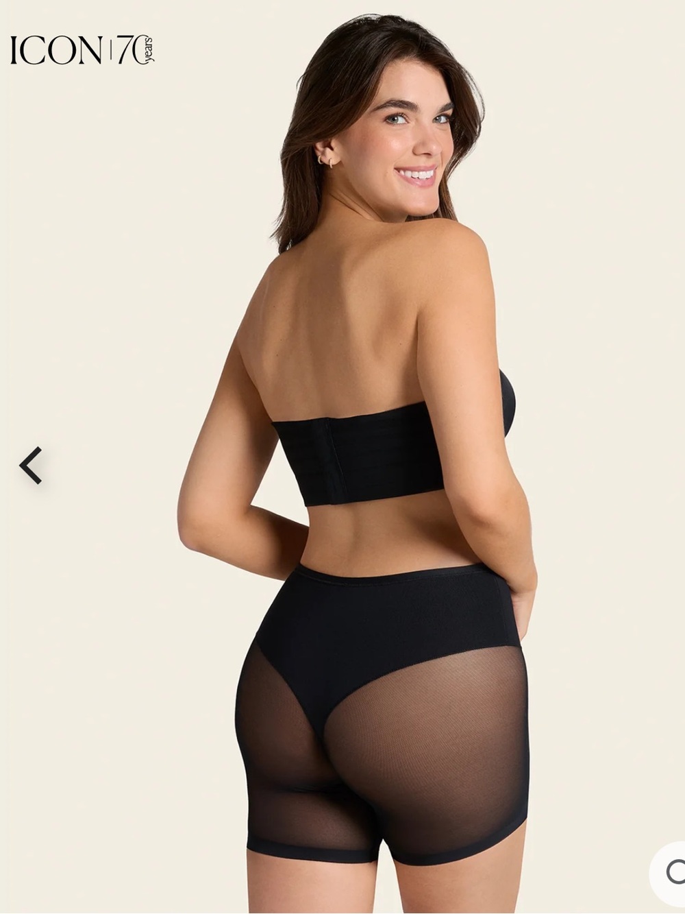 High-Waist Shaping Shorts - Black & Blush